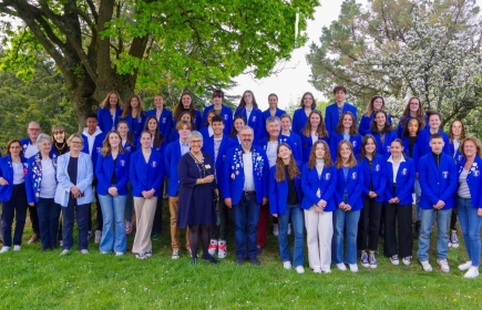 Jeunes réunis à Guerlédan le 24 avril 2022 pour la préparation au départ.